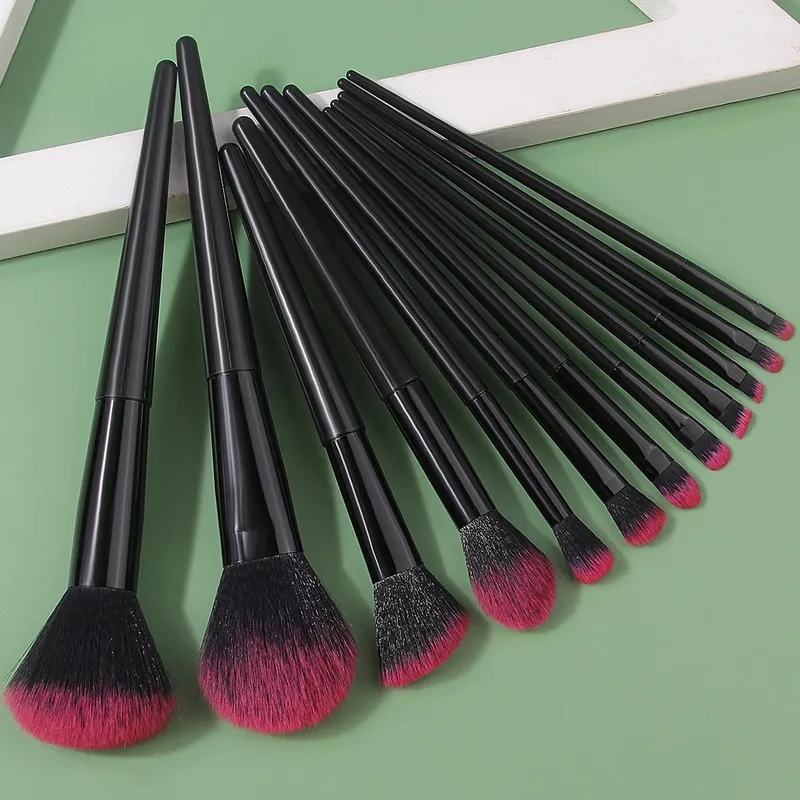 12/15/17Pc Set Berus Solekan Lembut untuk Pemula Berus Loose Powder Blush Eyeshadow Berus Dwi Guna Segitiga Span Mekap Basah & Kering — image 3