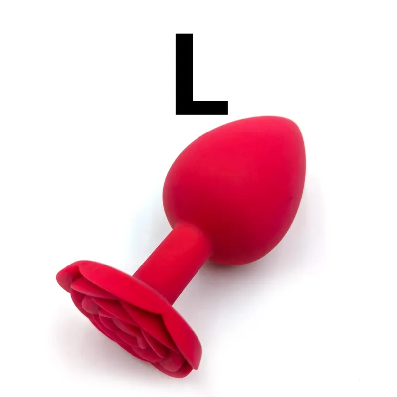 Zachte Siliconen Rose Bloem Anale Plug Beginner Tot Expert 3 Maten Butt Plug Anus Trainer Dildo Adule Speeltjes voor Paar Vrouwen Mannen — image 9