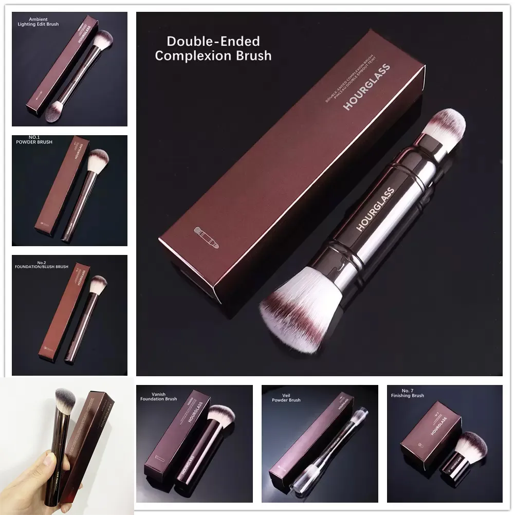 แปรงแต่งหน้านาฬิกาทราย Face Large Powder Blush Foundation Contour Highlight Blending Retractable Kabuki เครื่องสำอางค์แปรงเครื่องมือ — image 1