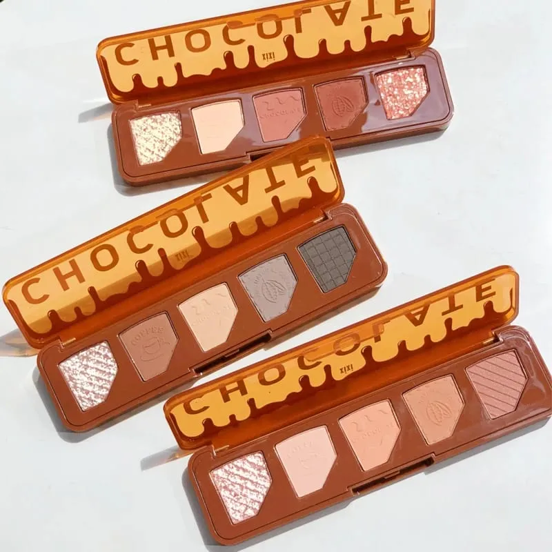 5pcs jenama MakeUp Beg Bertuah Mekap Kosmetik Kit hadiah Pembayang Mata Gincu Lipstik Kening Penyerlah lipbalm Kening Dihantar secara rawak beg bertuah — image 7