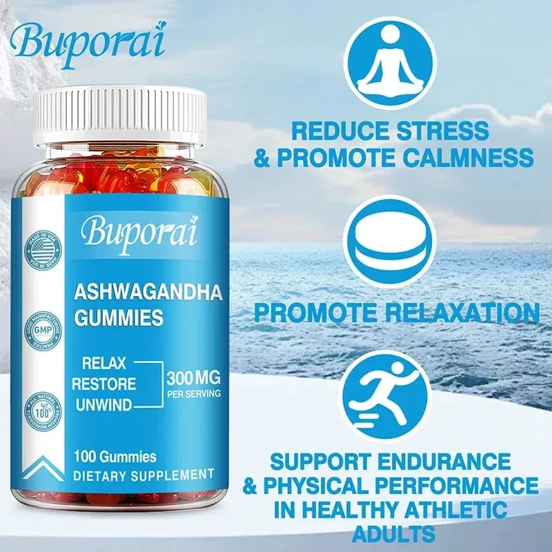 Ashwagandha Gummies - Relieve Stress Enhance Memory Focus Promote Immune and Nervous System Health and Metabolism — image 5