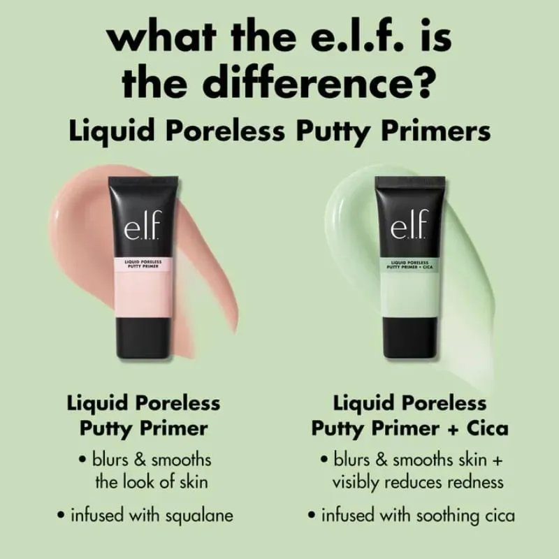 Elf Liquid Poreless Putty Primer Power Grip Matte Primer Dewy Setting Spray Halo Glow Liquid Filter & Blush Beauty Wand — image 7