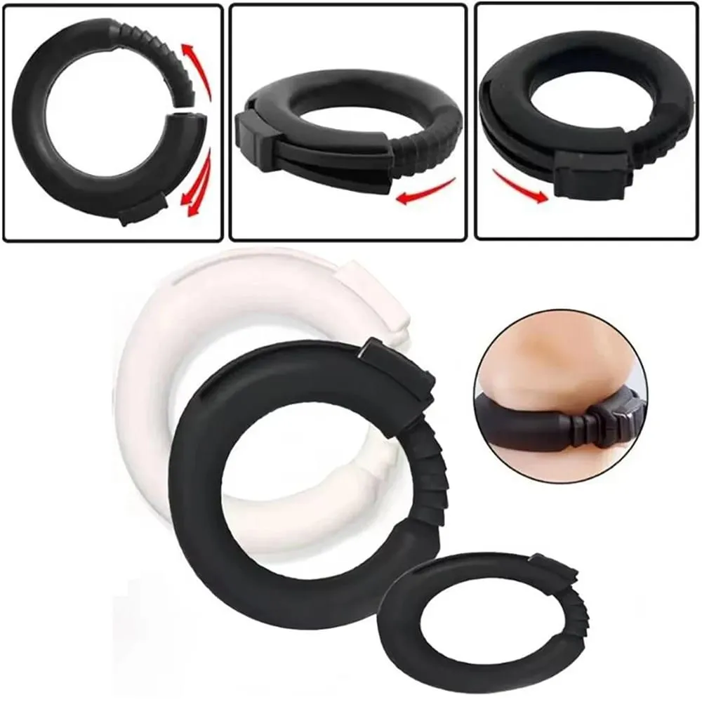 Männlich Einstellbare Silikon Penis Cock Ring Enhancer Verlängerung Ejakulation Vorhaut Corrector Lock Samen Cockringe Sex Spielzeug — image 1