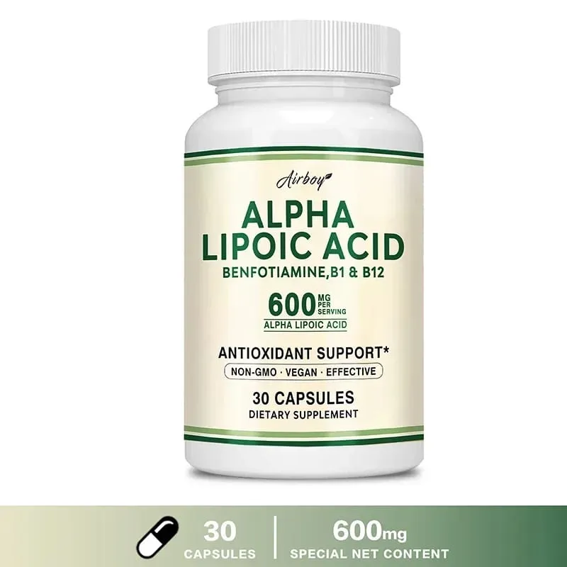 Alpha Lipoic Acid Capsules - Promotes Nervous System Health Blood Circulation Cardiovascular Support Brain Health — image 8