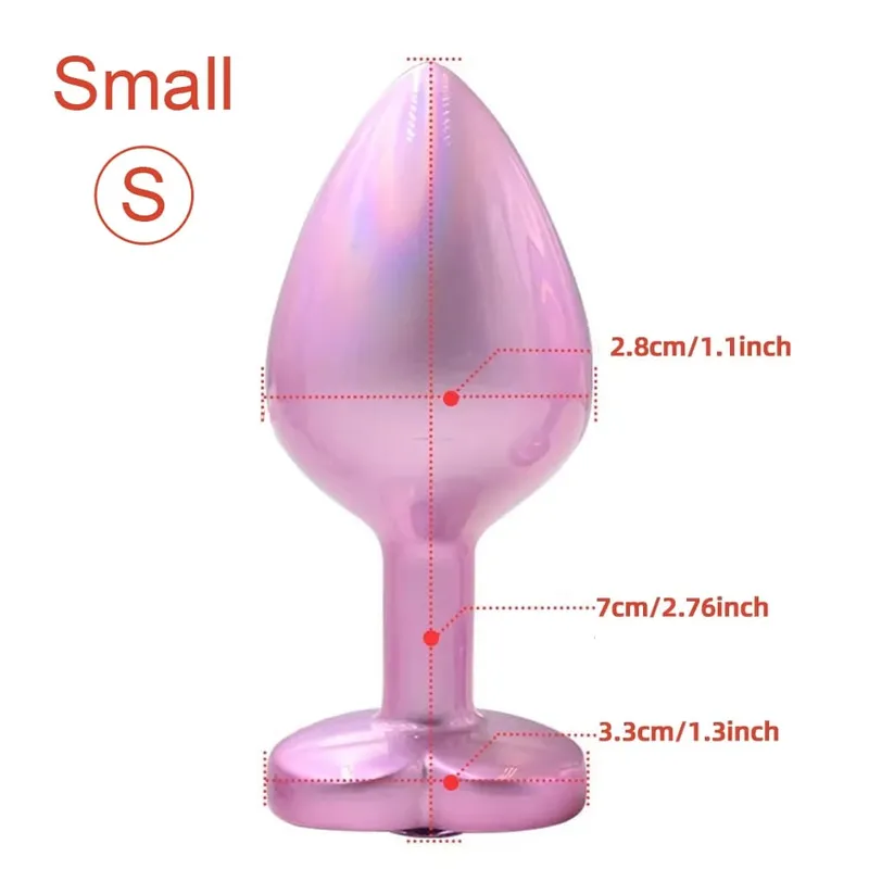 3 tamanhos de cristal diamante coração base metal anal plug iniciante butt plug masturbação estimulador sexo massageador adulto brinquedos sexuais