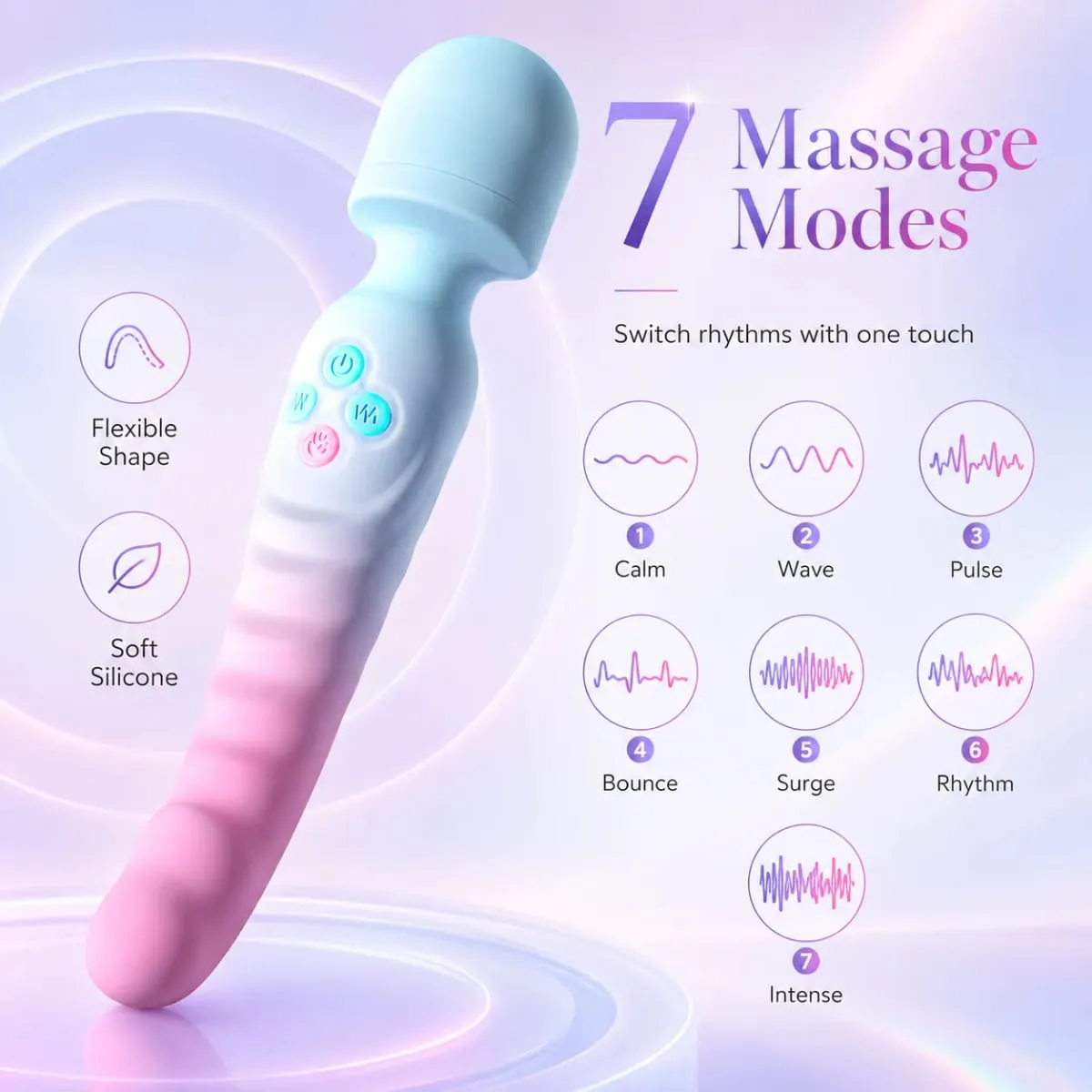Riscaldamento AV Bacchetta Vibratore per Le Donne G-Spot Stimolatore Clitoride Capezzoli Vagina Massaggiatore Bacchetta Magica Masturbatore Femminile Giocattoli Adulti Del Sesso — image 3