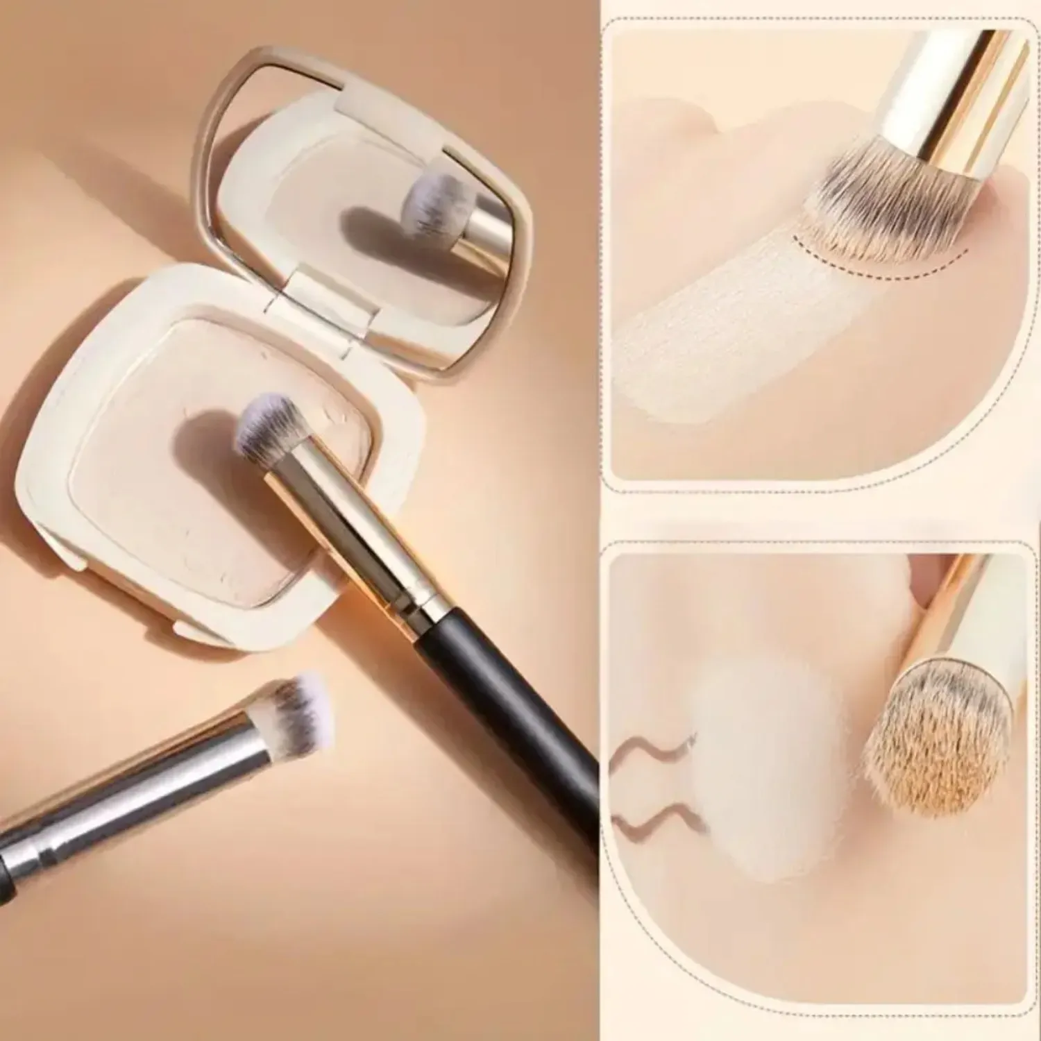Foundation Concealer Brush Premium Contour Blusher Brushes Fejlfri under øjnene Tæt ansigtsmakeup børste til blanding 170 270 370 — image 6