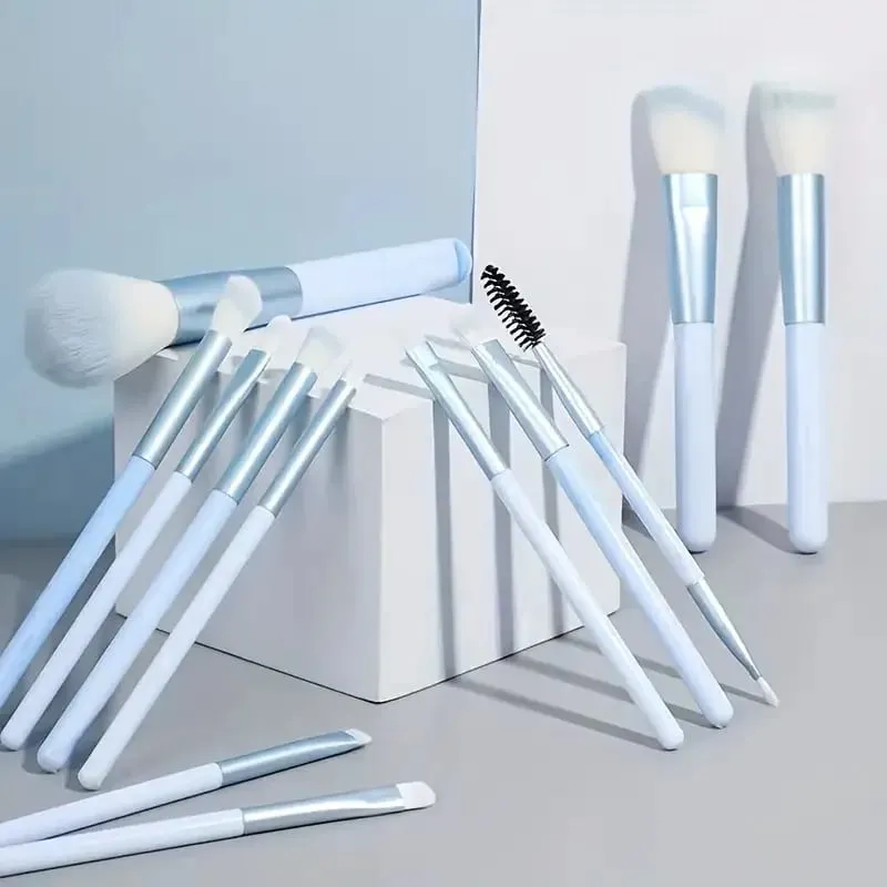 12PCS Set Berus Mekap Bedak Penyapu Bedak Penyapu Bedak Mata Pembayang Mata Kabuki Blending Kosmetik Alat Solek Wanita Gebu Lembut — image 6