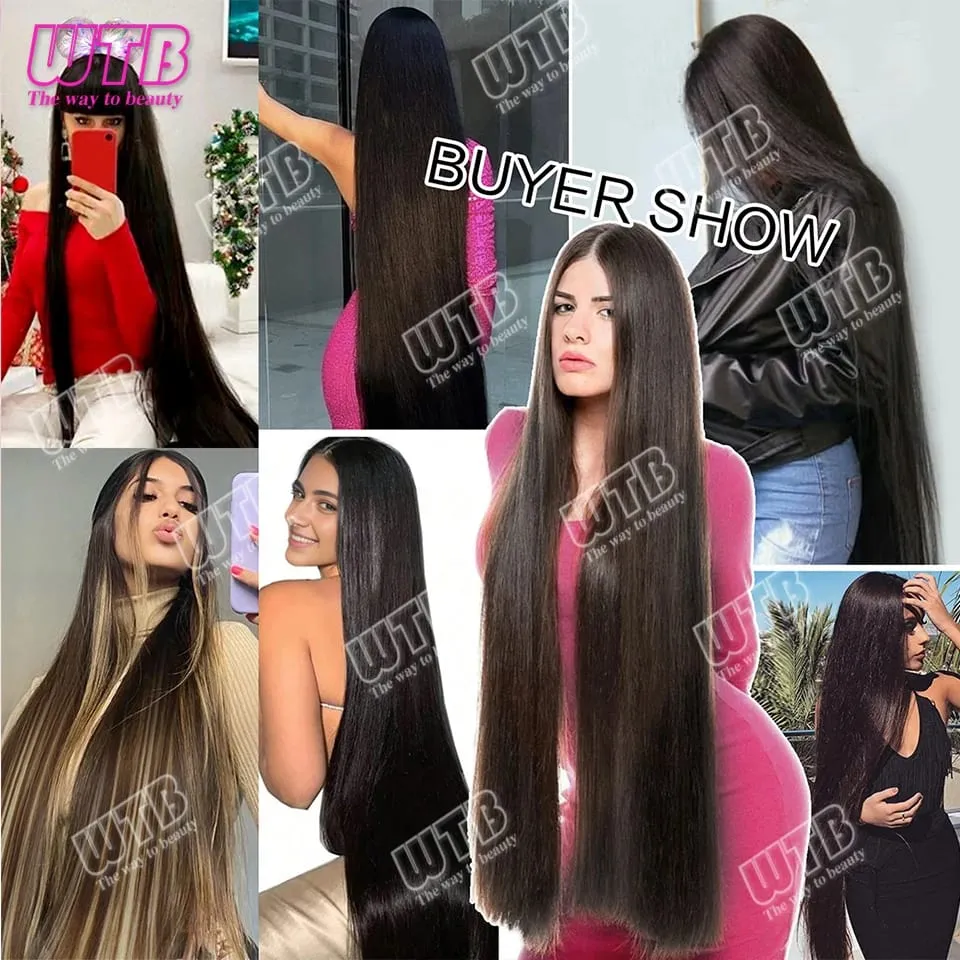 Extra lange rechte synthetische 5 clip hair extensions paardenstaart extensie voor dames meisjes 20 ~ 40 inch clip in extensions haarpie