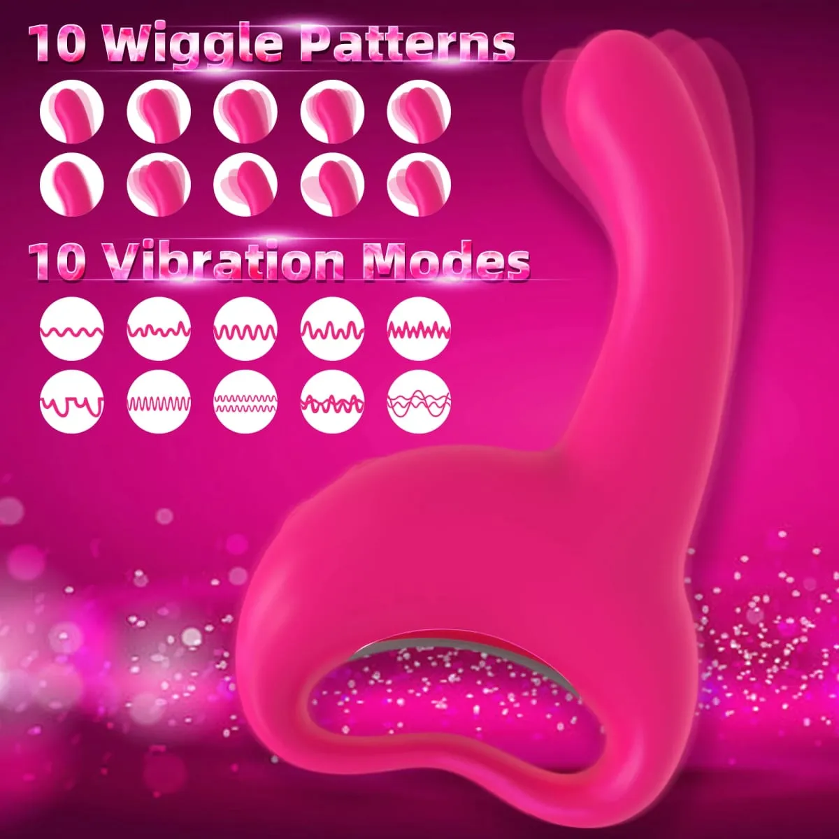 นิ้ว Wiggling Vibrator นวดต่อมลูกหมากสำหรับชายมอเตอร์คู่ที่มีประสิทธิภาพ Anal Vibrators เกย์ Climax Anus Stimulator เพศผู้ใหญ่ของเล่น — image 3