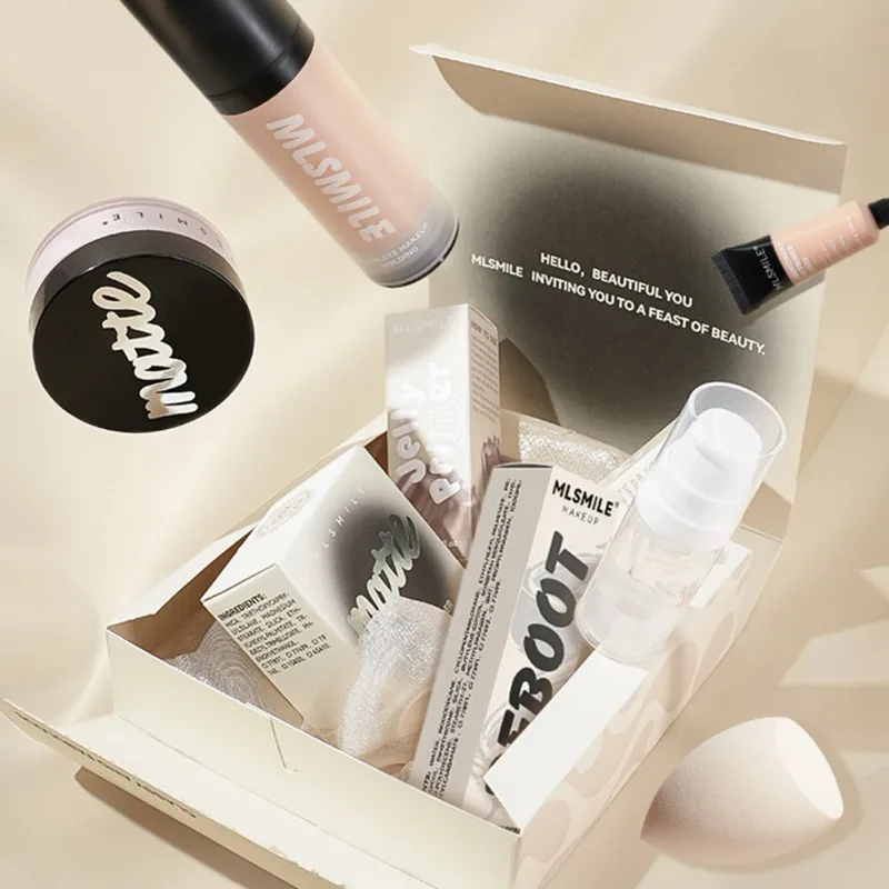 All-in-One-Foundation-Make-up-Geschenkset, vollständig deckender Concealer, Fixierpuder, Make-up-Schwamm, tragbares Gesichtskosmetik-Set — image 7