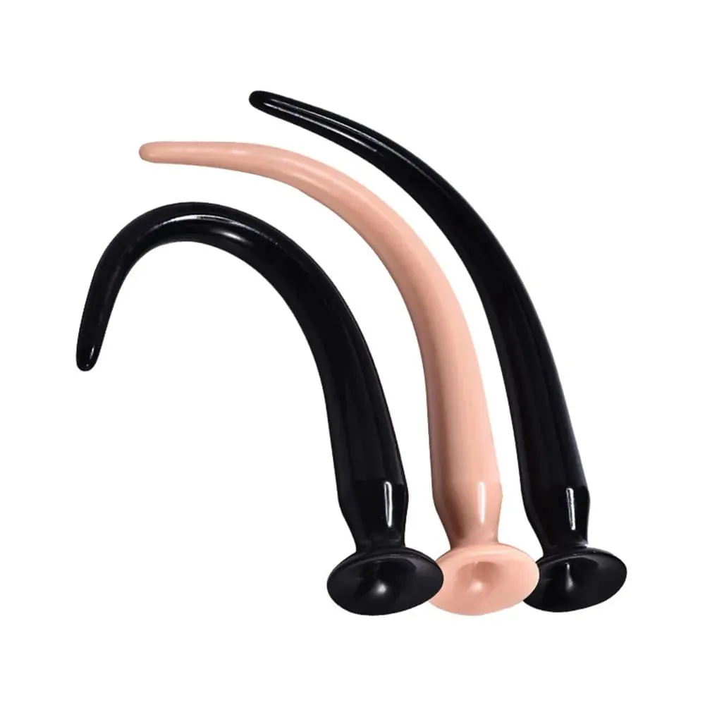 Consolador con tapón Anal para hombre y mujer, tira Anal de silicona líquida de 34-50CM, estimulador del ano, Vagina, dilatador Anal suave, Juguetes sexuales para parejas