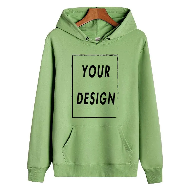 300g pure cotton hoodie custom design personalized logo long sleeved new men's and women's universal large casual sports sweat — image 11