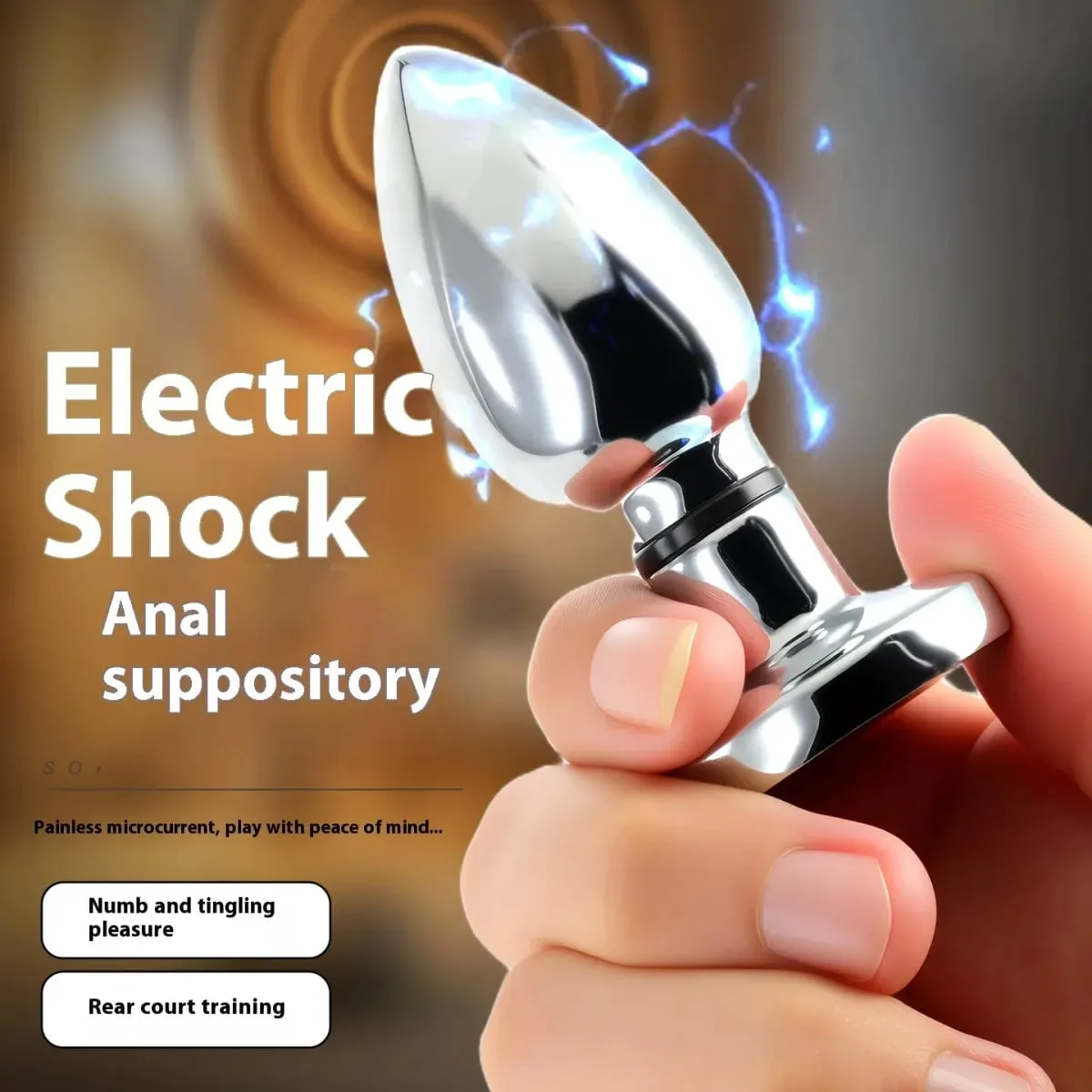 Elektroşok Anal Vibratör Mikro Akım Stimülasyonu Uzaktan Titreşimli Butt Plug Prostat Masajı Yetişkin Kadın Erkek Anal Seks Oyuncakları — image 2