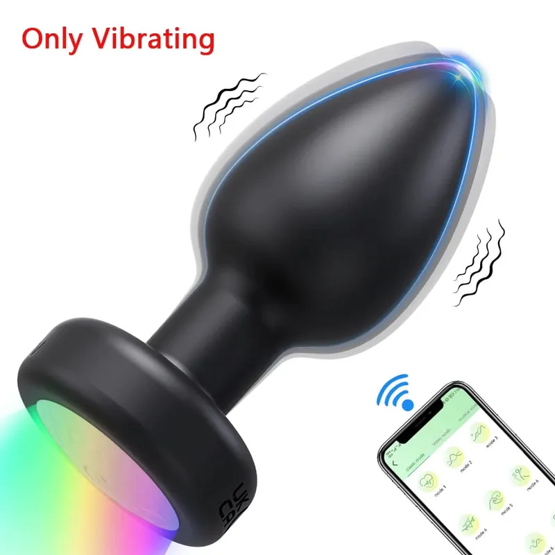 APP Kontrolü LED Rotasyon Titreşimli Butt Plug Kadınlar için Wiggle Anal Vibratör Eşcinsel Erkekler Anal Plug Etkileşim Seks Oyuncak Çiftler için — image 8