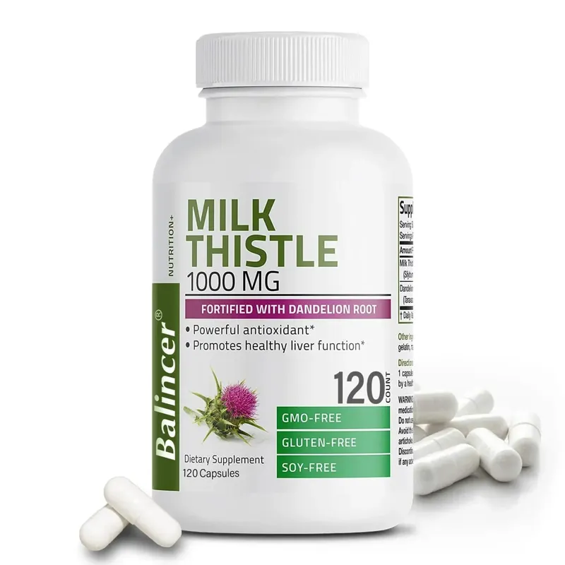 อาหารเสริม Thistle นมธรรมชาติ - ล้างพิษและทำความสะอาดสำหรับผู้ชายและผู้หญิง สุขภาพตับ และสนับสนุนการทำงานของตับ — image 9