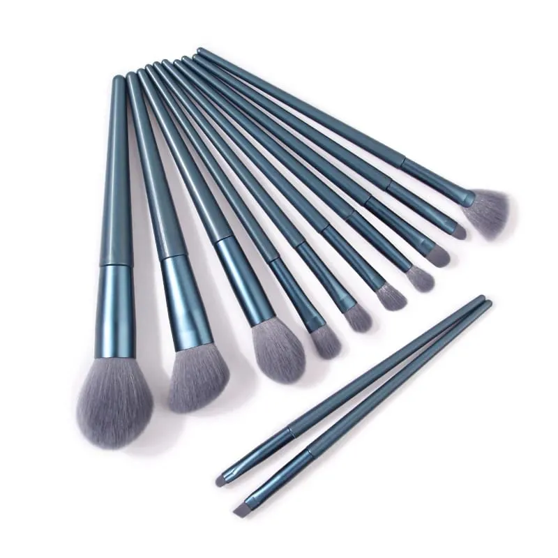 Set di pennelli per trucco rosa da 12 pezzi Pennelli per correttore, fard, cipria, ombretto, evidenziatore, fondotinta, strumenti di bellezza cosmetica — image 11