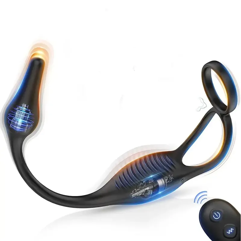 Vibrerende Butt Plug Cock Ring til Mænd Fjernbetjening Anal Vibrator Prostata Massager Gay Anal Plug Voksenvarer Sexlegetøj til mænd — image 9