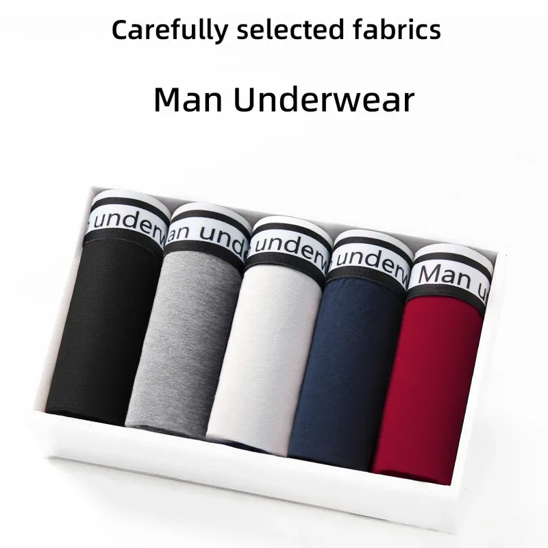 1/4 adet erkek iç çamaşırı boksörler pamuk külot nefes düz Boxershorts erkek orta bel külot Trend erkek şort Homme şort — image 14