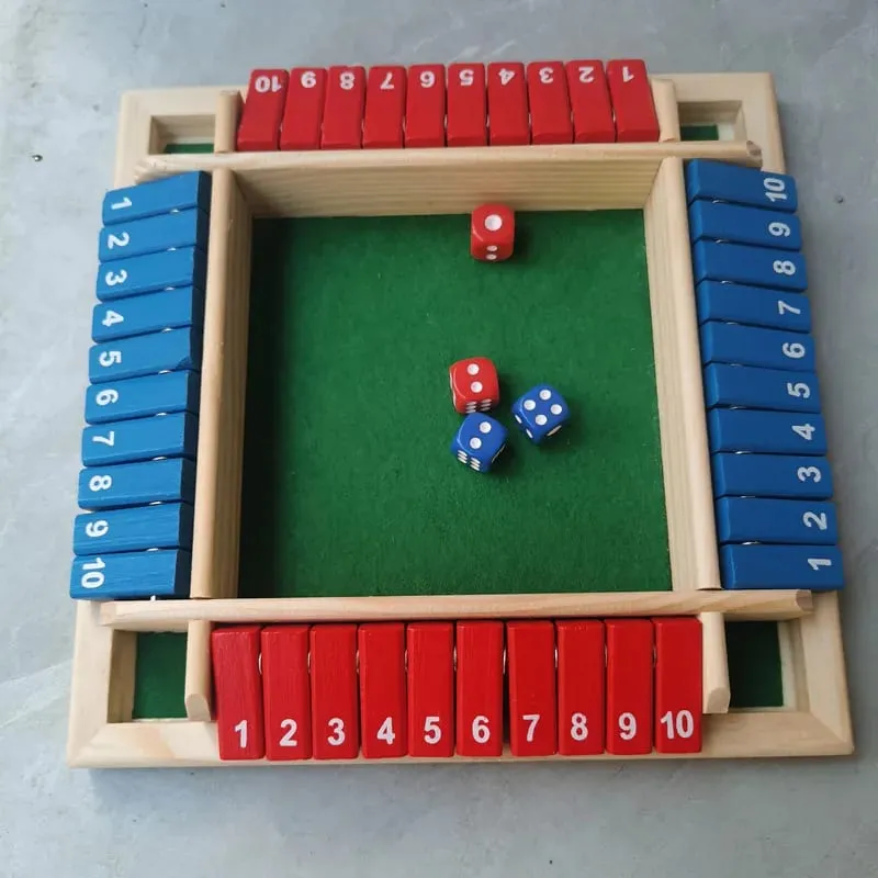 Deluxe quatre côtés 10 numéros fermer la boîte jeu de société jouet dés Club de fête jeux à boire pour les familles adultes — image 6