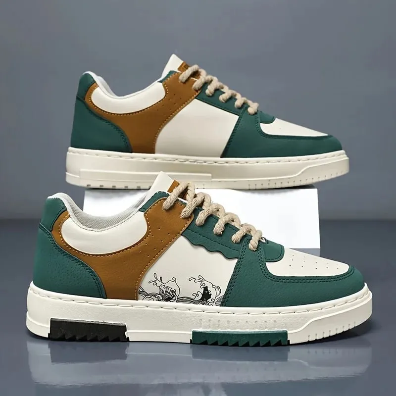 Sneakers casual in pelle da uomo scarpe vulcanizzate impermeabili uomo comode sneakers primaverili scarpe Casual da uomo taglie forti — image 6