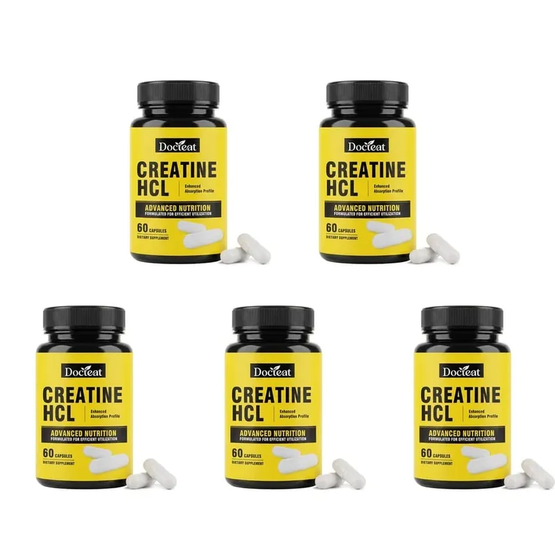 Docteat Creatine HCL Capsules พร้อมวิตามินบี 6 B12 และอบเชยเพื่อพลังงานของกล้ามเนื้อและการสนับสนุนประสิทธิภาพผู้ใหญ่ 60 แคปซูล — image 11