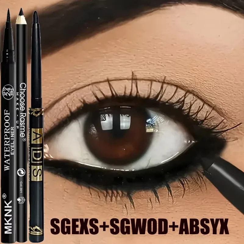 1–20 Stück wasserfeste schwarze Eyeliner-Stifte – wischfest, langlebig und anfängerfreundlich, glattes, hochpigmentiertes Punk-Augen-Make-up — image 12