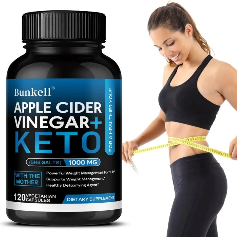 Keto æblecidereddike kapsler 1000mg understøtter metabolisk funktion Fordøjelse appetitstyring og kropsrensning — image 1
