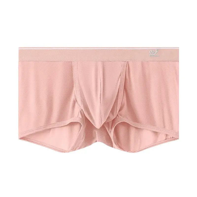 1 PCS 얼음 실크 공간 캡슐 속옷 남자 구획 솔리드 여름 통기성 울트라 얇은 복서 반바지 Transparentes Hombre — image 12
