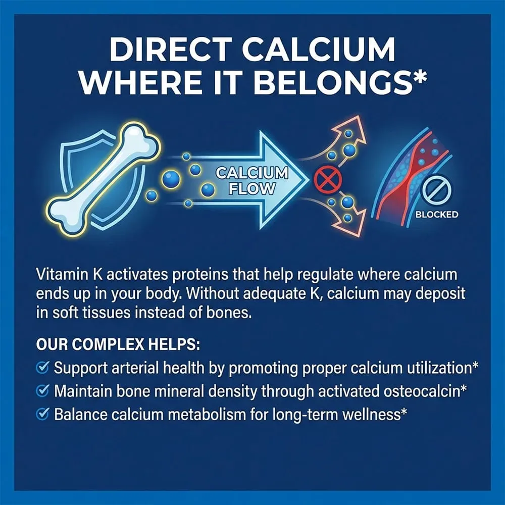 Vitamin K2 (MK-4 & MK-7) Capsules High Absorption Supplement for Bone Density Teeth Joint Cardiovascular & Immune Health — image 4