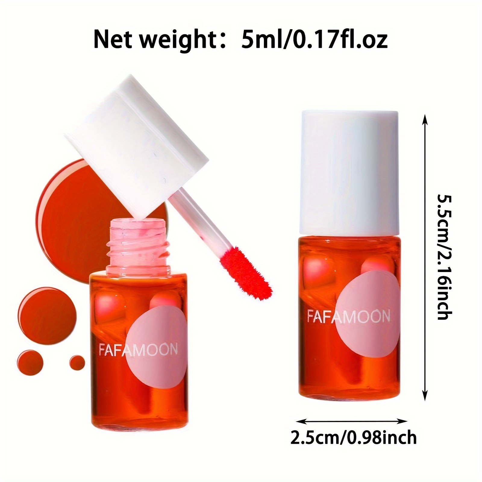 Teinte fruitée pour les lèvres, brillant à l'eau, liquide hydratant, imperméable, antiadhésif, pigment élevé, couleurs vibrantes longue durée — image 5