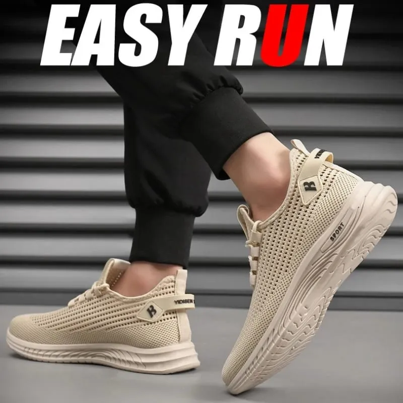 Scarpe da ginnastica leggere in maglia a rete da uomo Suola morbida con cuscino Scarpe da ginnastica per camminare quotidianamente Calzature da corsa per palestra all'aperto traspiranti antiscivolo — image 5