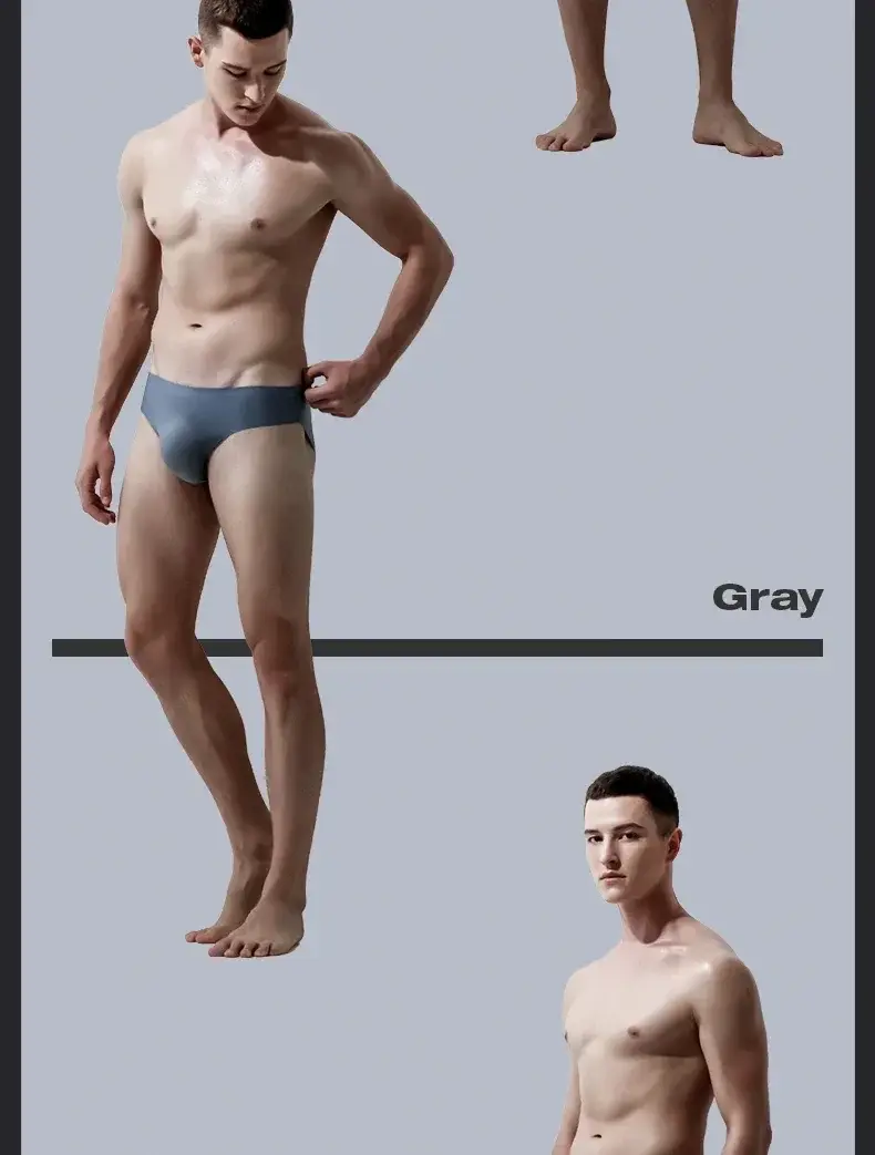 3PC Herrenunterwäsche aus Eisseide, Sommer atmungsaktiv, schnell trocknend, nahtlose Shorts, transparent, ultradünn, personalisierbar — image 22