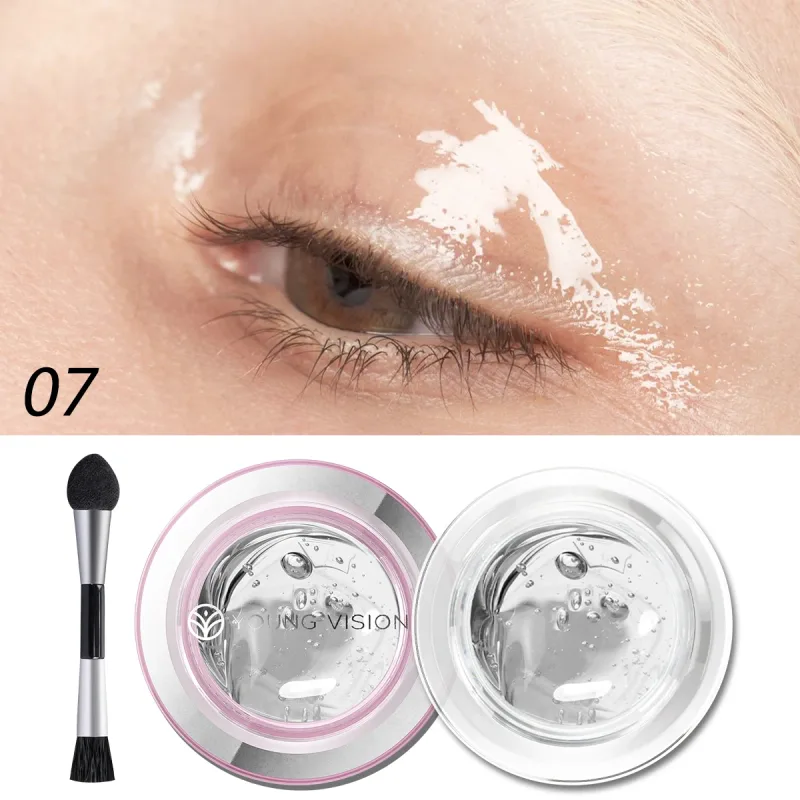 1 pièces surligneur liquide ombre à paupières imperméable Non gras longue durée surbrillance et ombre à paupières fumée avec pinceau de maquillage — image 9