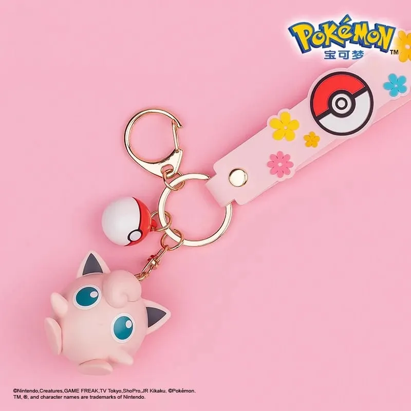 Original Pokemon Pikachu Schlüsselanhänger Gengar Morpeko Cubone Snorlax Mimikyu Anime Action Figur Spielzeug Schlüsselanhänger Duft Anhänger Geschenk — image 3