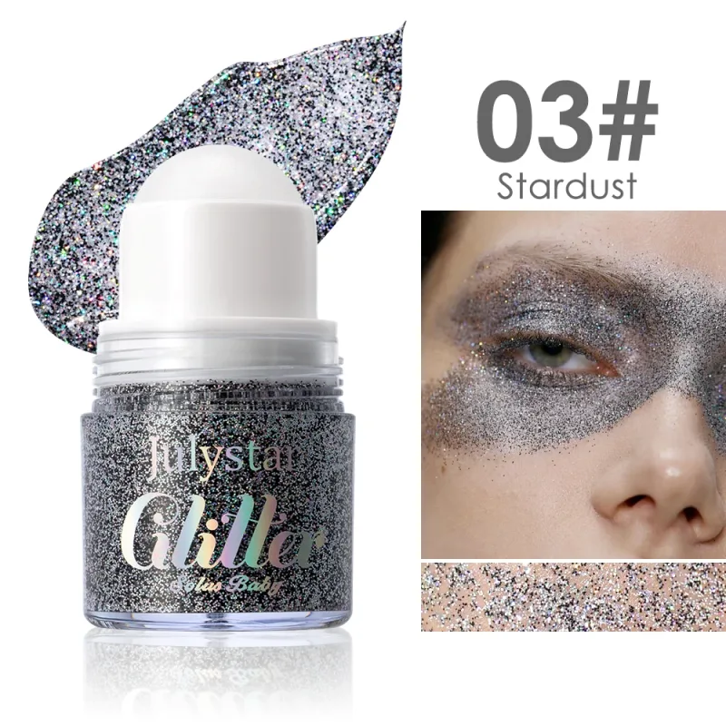 Rolling Sequins Glitter Gel Face Body Painting Shiny Liquid Green White Pearl Gloss Eye Shadow Brighten Stage Makeup Decoration — image 11