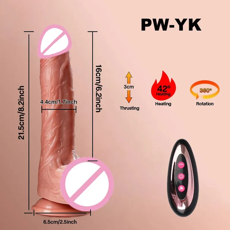 Riesiger realistischer Silikon-Fernbedienungsdildo, der vibrierende weibliche Sexspielzeuge, Penetration, G-Punkt, Klitoris, Vagina, Orgasmus-Massagegerät