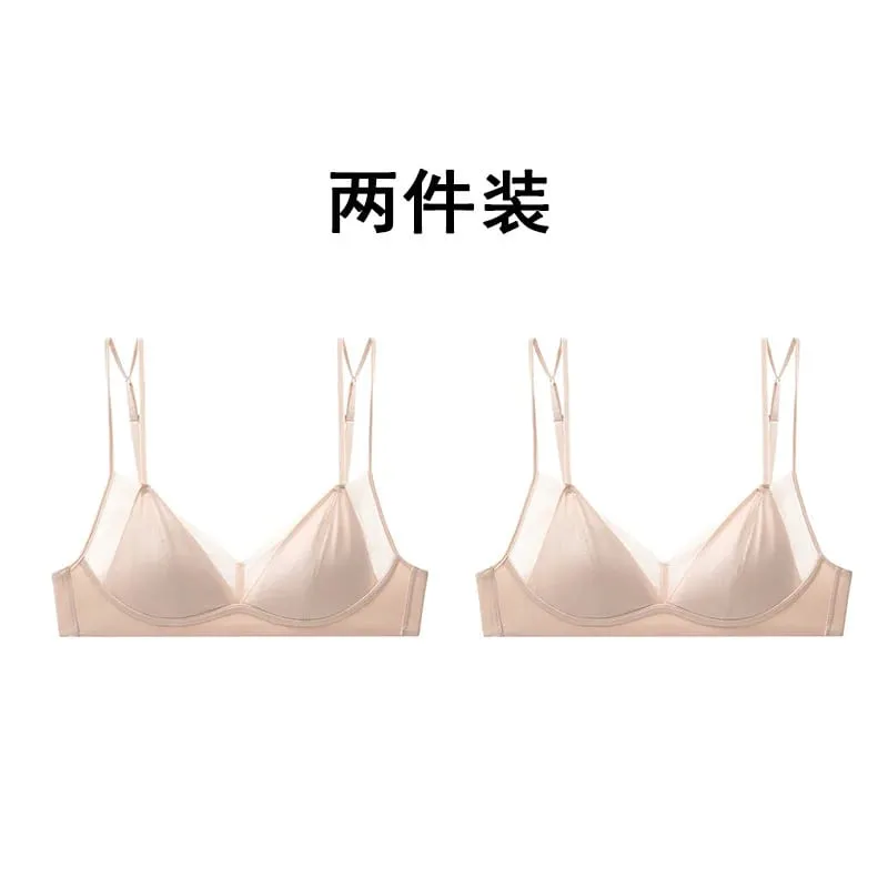 Premium Sexy Leopard Lingerie Kit Wireless Thin French Triangle Cup Comfy Nude Shaping Women Summer Daily Underclothes M-XL Bra — image 20