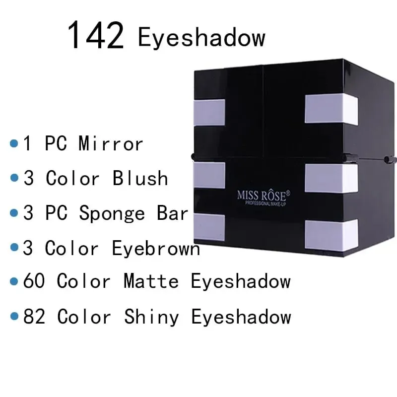 Set Kes Solekan Miss Rose Kit-Kombinasi Warna Muktamad-Set Hadiah Percutian Pembayang Mata Kosmetik Lip Gloss Blush Brow Palet Kombo — image 3