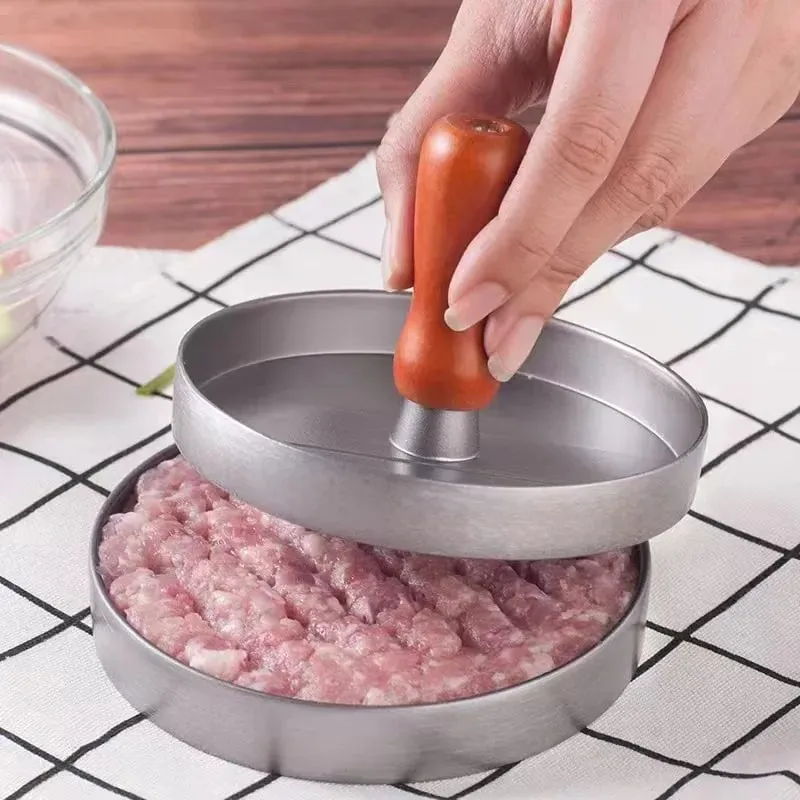 Burger Press Non-Stick Hamburger Patty Maker with Wax Paper Aluminum Burger Maker for Kitchen BBQ Grill — image 6