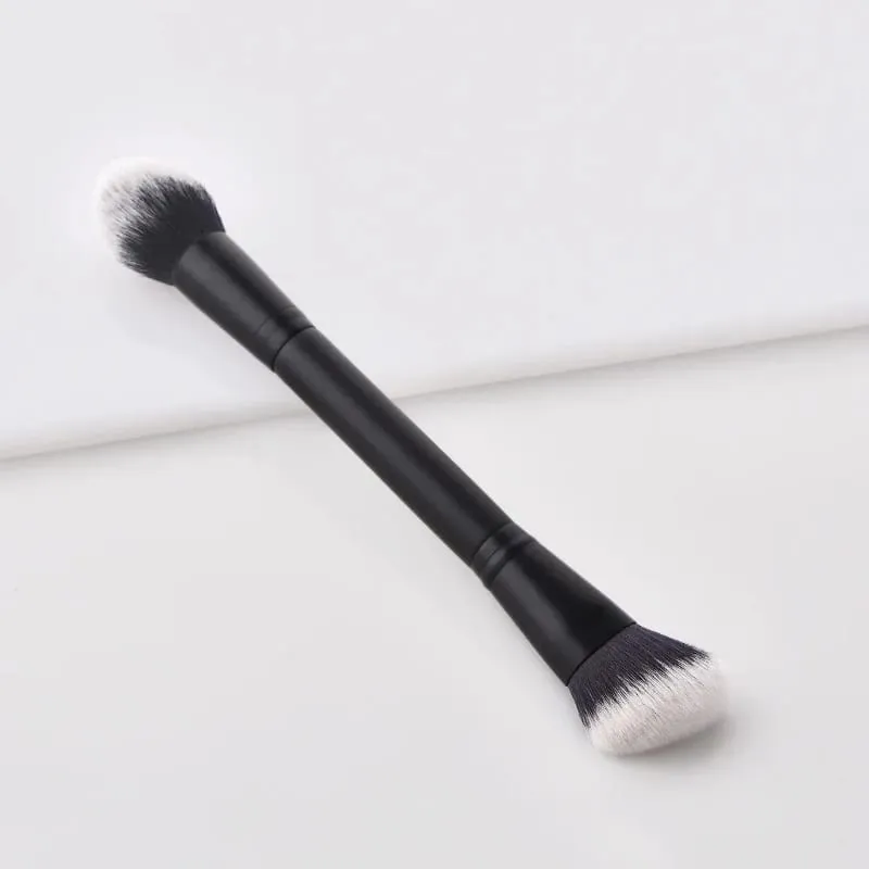 แปรงแต่งหน้าแบบ Double Ended Face Brush แปรงซ่อม Contour แปรงสำหรับครีมผง Face Beauty เครื่องสำอางค์เครื่องมือ — image 1