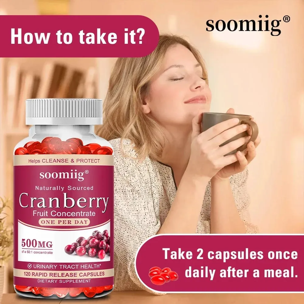 Kapsul Cranberi Organik - Kaya dengan Vitamin C Menyokong Saluran Kencing dan Kesihatan Pundi Kencing Menggalakkan Detoksifikasi Pembersihan — image 6