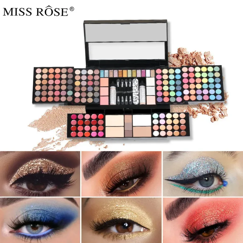 Paletka 120 barev All-in-One Makeup Palette Matné oční stíny Highlight Lipstick Eyeliner – Kosmetický make-up pro krásu obličeje — image 2