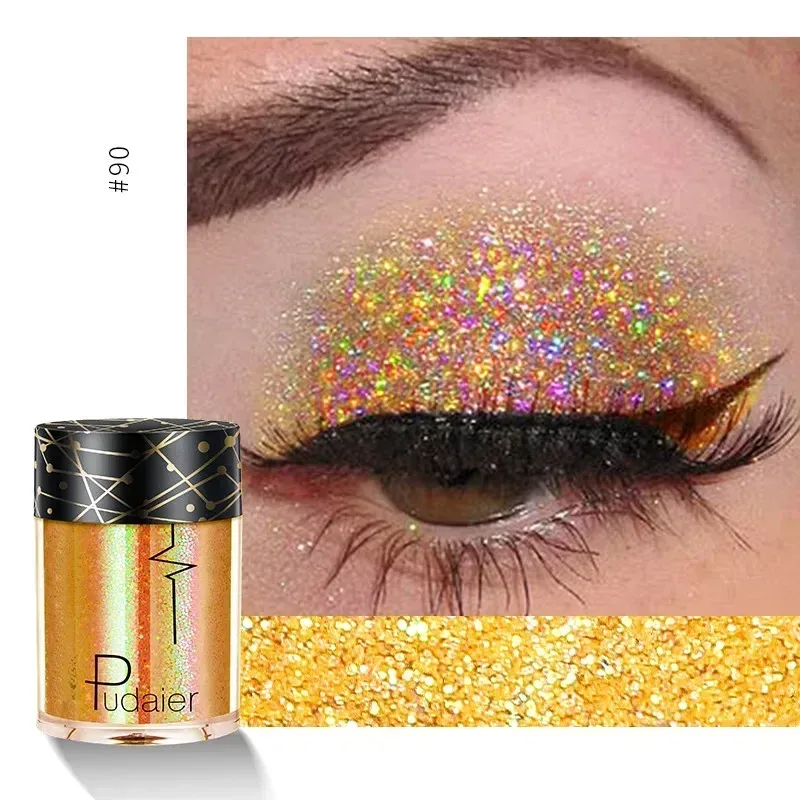 Ny Glitter Øjenskygge Professionel Makeup Monokrom skinnende Øjenskygge Pailletter Universal Party Cosmetic — image 17