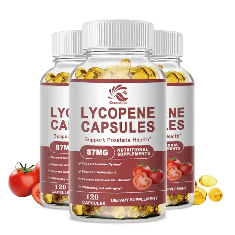 Capsule di licopene vegetale 60/120p che regolano il sistema urinario della prostata e l'immunità Integratori di licopene alimentare salutare — image 7