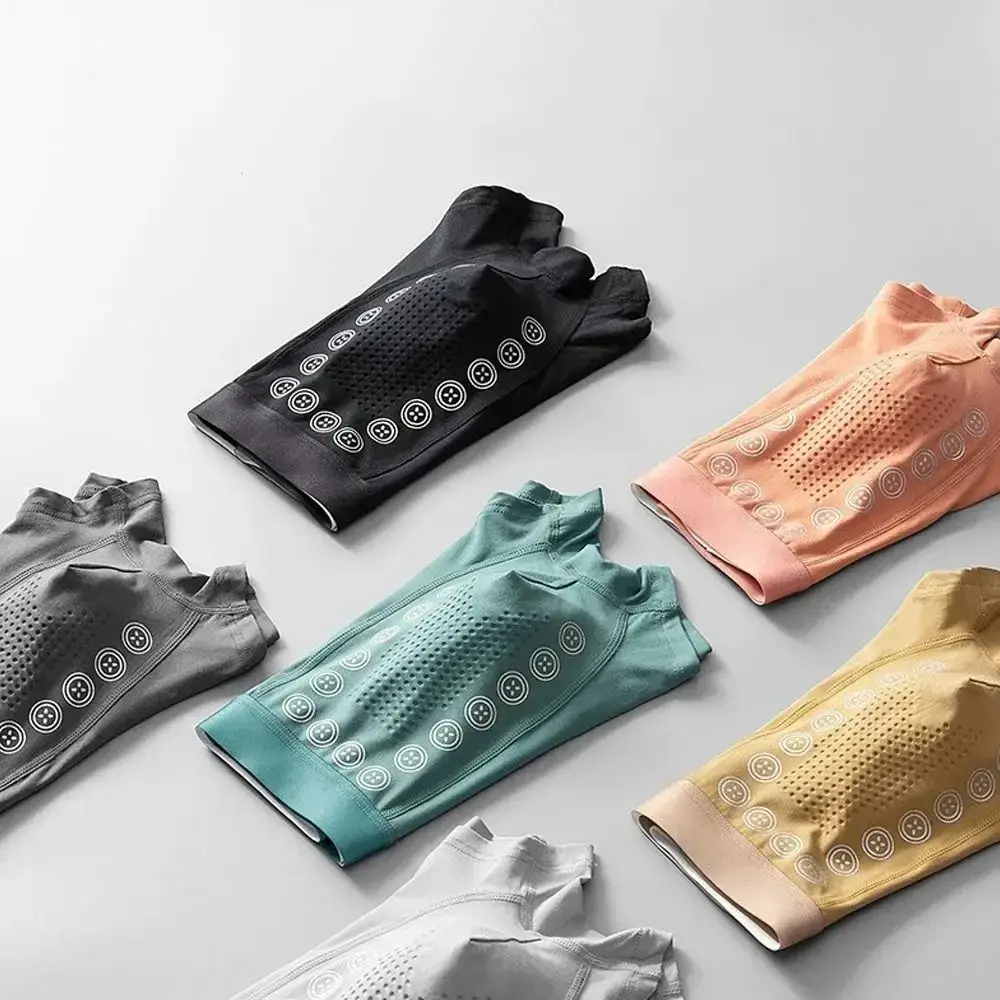 4pcs Boxer กางเกงขาสั้นผ้าไหมน้ำแข็งชุดชั้นใน Cool Underpants Breathable เซ็กซี่บางกางเกงเซ็กซี่ชุดชั้นใน U นูน — image 4