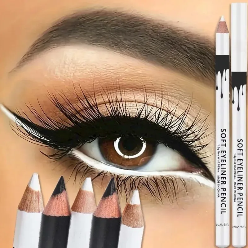 1/12 stücke Weiß Eyeliner Make-Up Dauerhaft Glatt Leicht Zu Tragen Augen Aufheller Wasserdicht Mode Augen Liner Bleistifte Augen Make-Up-Tools — image 6