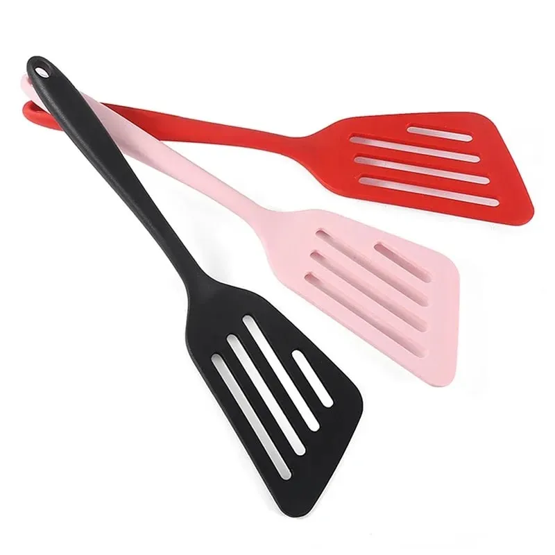 1PCS Küche Nicht-Stick Silikon Spatel Gebratener Fisch und Ei Kochen Auslaufsicher Spatel Hohe Temperatur Silikon geschirr — image 10