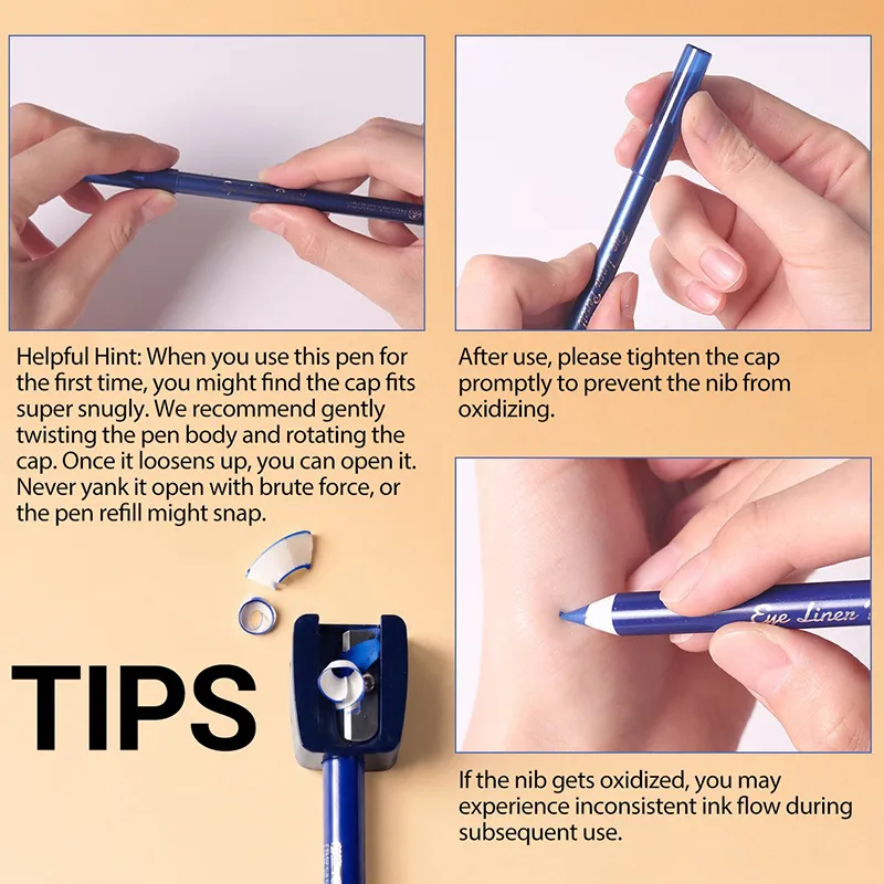 3 Buah Pensil Eyeliner Mutiara Biru Hijau Ungu Pensil Eyeshadow Multifungsi Riasan Eyeliner Pigmen Tinggi Tahan Air — image 6