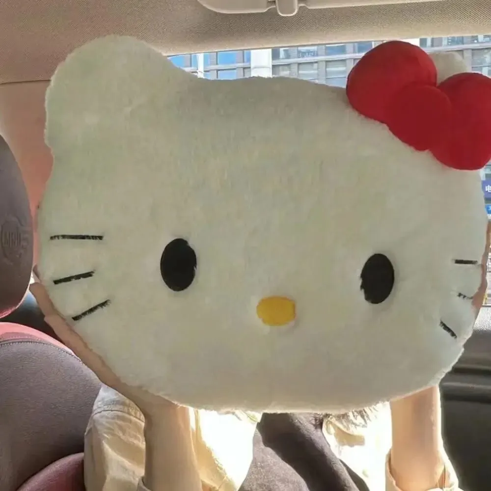 Anime Sanrio Hello Kitty Cute Cartoon głowa pluszowa poduszka Sofa poduszka nocna poduszka samochodowa poduszka do drzemki urodziny prezenty dla dziewczynki — image 6